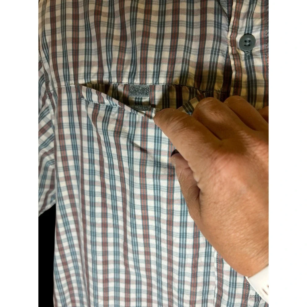 The‎ North Face Shirt Mens Large Plaid Short Sleeve Button Up Shirt Performance
